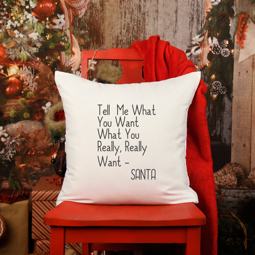 Sarcastic Santa Christmas Pillow | Funny Christmas Throw Pillow Cover | Funny Accent Pillow for Holiday Christmas Decor