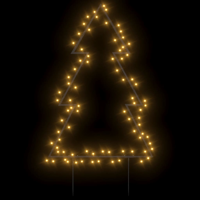 vidaXL Christmas Light Decoration with Spikes Tree 80 LEDs 23.6"